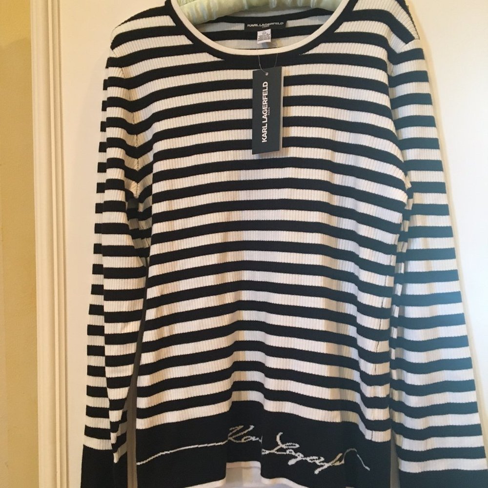 NWT - Karl Lagerfeld striped sweater